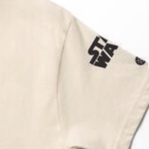 New (NWOT) Baby Dark Vader Star Wars Cream Crop Top - Picture 5 of 7